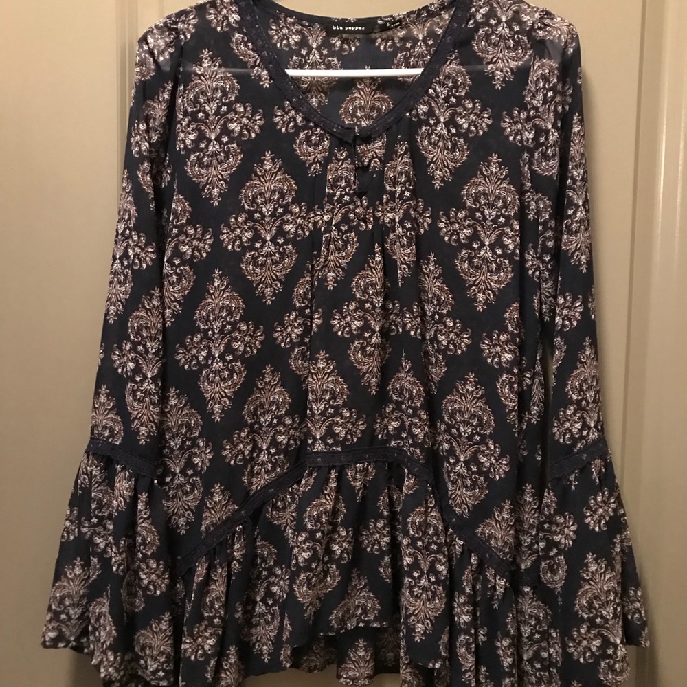 Navy Blue Blouse